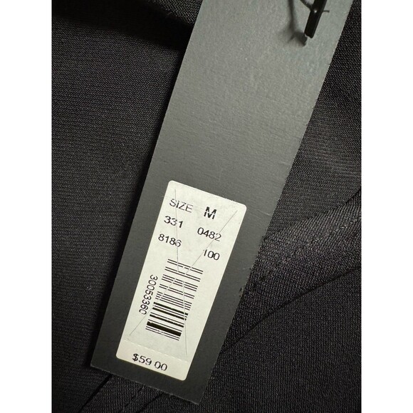 The Limited Dress Faux Wrap Sleeveless Black Fit Flare Size M Knit Stretch New - Picture 7 of 10